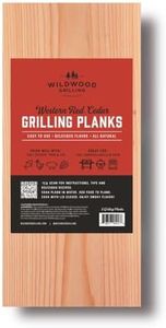 Wildwood Grilling Signature 5” x 11” Cedar Grilling Planks (2-Pack) - USA-Made & Sourced - Adds Delicate, Earthy Flavor to Food - 100% Natural Product for Fish, Seafood, Veggies & Fruit