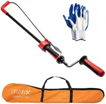 DrainX Toilet Auger 6 Foot | For Use Manually or with Drill, Telescopic for Greater Reach, Closet Auger Toilet Drain Snake, Plastic Guard for Porcelain Protection