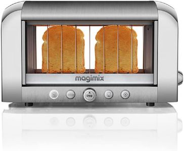 Magimix Vision 2-Slice Glass Toaster – Brushed Silver Finish
