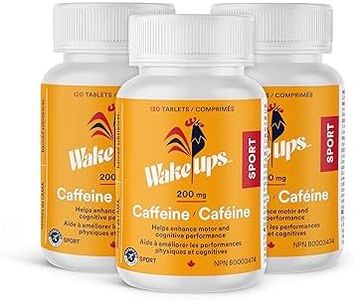 Sport Certified Wake-Ups 200mg Extra Strength Caffeine Tablets | Tested for WADA banned substances | Pack of 3 | 360 Tablets