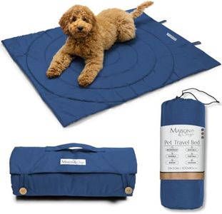 Portable Outdoor Dog Bed Mats - Waterproof & Foldable Pet Bed for Travel, Camping, Grooming & Training, 100x80cm with Carry Bag, Durable, Washable & Lightweight Dog Mat for Sleeping (Blue)