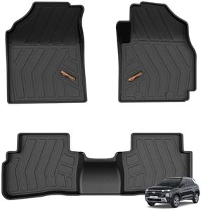 Amazon Basics – 5D Car Floor Mats for Creta Facelift (Jan 2024–Present, Black) | Custom Fit | All-Weather Protection| TPE