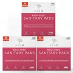 AZAH Rash-Free Sanitary Pads for Women | XL Pads | 120 Pads for Women without Disposal Bags | Clinically Tested | 3x Absorbent | Ultra Soft Top Surface | Leak-Proof | Toxin Free