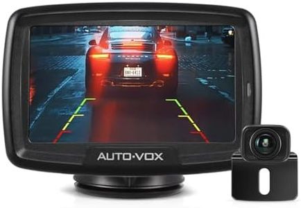 AUTO-VOX CS-2 Wireless Backup Camera with 4.3" Car Monitor, Easy Install Stable Digital Signal Back Up Camera System, Super Night Vision Reverse Cam for Truck, SUV, Van, Trailer