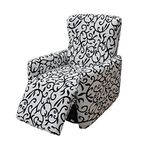 CRFATOP Stretch Recliner Cover 4-Pieces 1Seat Recliner Chair Slipcovers Printed Fallon Collection Slipcover Recliner Lazy Boy Furniture Protector for Living Room,33