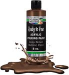 Pouring Masters Deep Brown Metallic Pearl Acrylic Ready to Pour Pouring Paint – Premium 8-Ounce Pre-Mixed Water-Based - For Canvas, Wood, Paper, Crafts, Tile, Rocks and more