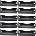 XFFCSEC 18650 Battery Holder:Black 10 Pcs 1 Slots 3.7V Batteries Holder for Flat top 18650 Batteries