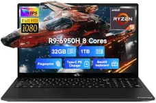 NIMO 17.3 FHD IPS Business Gaming Laptop, 8-Cores AMD Ryzen9 Pro 6950H 680M Video(Beat i9-10900, up to 4.9GHz), 32GB DDR5, 1TB SSD, 100W Type C, Fingerprint, 2 Years Warranty, WiFi 6, Win 11