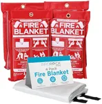 BIRDROCK HOME Fire Blanket for Home and Kitchen | Emergency Supplies for Small Fires | CE Safety Standard Approved | Fiberglass Fire Suppression, Mess-Free | Ideal for Camping Vehicle Kits | 4 Pack