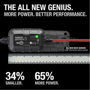 NOCO GENIUS5 5A Smart Battery Charger – 6V/12V Portable Maintainer