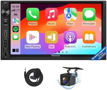 Eonon 7 Inch Android 13 Double Din Car Stereo 6+64GB 4G LTE GPS CarPlay Android Auto Screen Mirroring Split screen Fast Charge Bluetooth WiFi RDS Volume knob Headunit w/backup camera UX6S