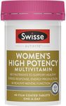 Swisse Ultivite Women's High Potency Multivitamin with Folic Acid, Biotin & Iron - Support Energy, Immunity & Healthy Hair - 40 Tablets