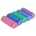 Cuttte 500PCS Disposable Micro Swabs for Eyelash Extension, Micro Applicators Eyelash Swabs for Makeup Application Multi-colored (Head Diameter: 1.5/2.0/2.5 mm)