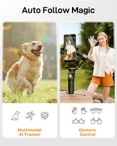 hohem iSteady V3 Smartphone Gimbal – 360° AI Tracking, Foldable, Touch Screen