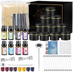 Candle Making Kit for Adults-Best Candle Making Kit Supplies for Beginners-Complete Candle Making Set-DIY Candle Making Kits for Adults, Including Soy Wax, Wicks, 8 Fragrance, Melting Pot, Candle Tins