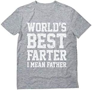 Tstars - Funny Dads - Worlds Greatest Farter, I Mean Father T-Shirt Large Gray