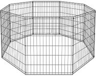 BestPet 36" Tall Dog Playpen Crate Fence Pet Kennel Play Pen Exercise Cage -8 Panel Black