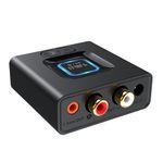 [2021] 1Mii Bluetooth Audio Receiver 12hrs Playtime, Bluetooth 5.0 Adapter for Home Stereo Music Streaming System, Low Latency, Bass Mode