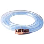 [𝐀𝐮𝐭𝐨𝐦𝐚𝐭𝐢𝐜 𝐬𝐢𝐩𝐡𝐨𝐧 𝐩𝐮𝐦𝐩] Podoy Gas Siphon Pump Hose for Gasoline/Fuel/Oil/Water Safety Shaker Siphon Hose Self Priming Syphon Hose 6 Feet -1/2" Value