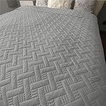 HOMELEVEL Bedspread Bed & Sofa Throw Bed Cover Sofa Day Weave Blankets Bed Cover XXL Blanket Throw Over Blanket Grey 220cm x 240cm