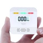 Carbon Monoxide Detector with Audible 85DB Alarm and Light Alert,Mini CO Alarm Carbon Monoxide Alarm for Car Caravan Home School, Office (2 x AAA Batteries NOT Included)