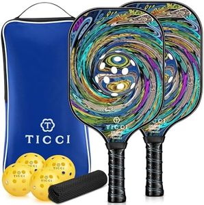 Pickleball Paddles Set of 2, USAPA Approved Fiberglass Pickleball Set with 4 Balls & Carry Bag, Lightweight Rackets for Beginners & Adults