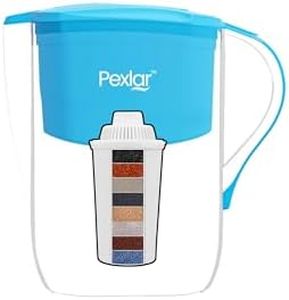 Pexlar Alkaline Water Filter Jug 4L | Alkaline Water Generator with Antioxidant & Antibacterial Technology | pH 8–8.5 | Mineralized Drinking Water | BPA Free (BLUE)