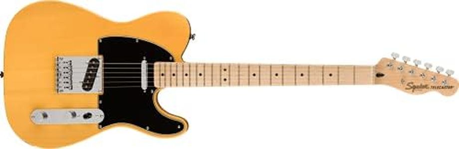 Squier Affinity Series Telecaster Electric Guitar, Butterscotch Blonde, Maple Fingerboard