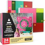 ARTEZA Craft Advent Calendar 2024 (24 Days) | Holiday Craft Supplies Gift for Adults | Includes Glitter, Bulb Ornament, Air Dry Clay, and Project Kits | Curated by Lauren Quigley