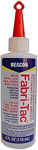 Beacon Fabri-Tac 118ml Permanent Adhesive Fabric Glue - Strong Leather Glue for Lace, Clothes, Glass, Wood & Trims - Quick Drying Craft Glue for Upholstery, Home decor & Household Repairs