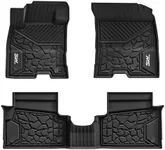 3W Floor Mats Fit for Ford Maverick Hybrid 2022 2023 2024, TPE All Weather Custom Fit Floor Liner Car Accessories 1st and 2nd Row Full Set Car Liners (Only for Hybrid)