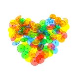 HONBAY 100PCS Plastic Round Transparent Golf Ball Position Markers for Golf and Baseball (5 Color)