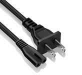 Vrllinking TV Power Cord 10Ft Cable for Samsung LG TCL Sony PS5: 2 Prong AC Wall Plug 2-Slot LED LCD Insignia Sharp Toshiba JVC Hisense Electronics UN65KS8000FXZA UN40J5200AFXZA 43UH6100 Printers Xbox