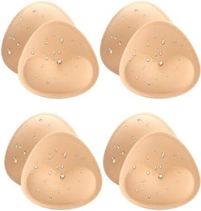 Adamotto Waterproof Bathing Suit Inserts 4 Pairs Push Up Heart Bra Pads Inserts Removable for Swimsuits Sport Bikini - B/C Cups