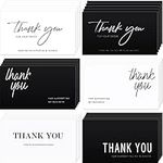 120 Pieces Thank You for Your Order Cards Customer Appreciation Note Cards Thank You for Supporting My Business Card for Small Business Owners Stores Online Retailers 3.5 x 2 Inch, Black and White