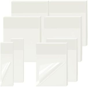 400 Hojas Notas Adhesivas Transparentes - PEBVOOY Notas Adhesivas Impermeables - Sticky Notes Autoadhesivas para Escuela, Hogar, Oficina (cuatro tamaños)