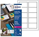 Avery C32016-25 Printable Double-Sided Satin Finish Business Cards for Laser Printers, 10 Cards Per A4 Sheet, White