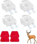 Sylvil 4 PCS Deer Whistles for Car, Auto Save a Deer Repellent Warning Device, Universal Deer Horn with Rubber Pads to Avoid Collision, Animal Alert Motorcycle Car Accessories (White)