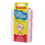 6x White Non-Scratch Dishmatic Refill Sponges from Caraselle