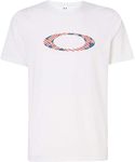 Oakley Mens Ellipse USA Pattern Tee T-Shirt - White - XL