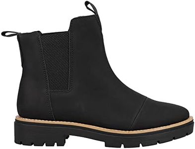 TOMS Women's Skylar Chelsea Boot, Black Synthetic Nubuck, 6