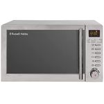 Russell Hobbs RHM2031 20 L 800 W Stainless Steel Digital Grill Microwave with 5 Power Levels, 1000 W Grill Power, Automatic Defrost, 8 Auto Cook Menus, Clock, Timer, Easy Clean