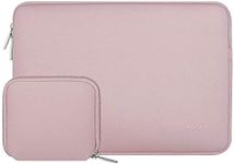 MOSISO Laptop Sleeve Compatible with MacBook Air/Pro, 13-13.3 inch Notebook, Compatible with MacBook Pro 14 inch M3 M2 M1 Chip Pro Max 2024-2021, Neoprene Bag with Small Case, Baby Pink