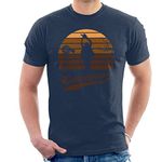 Texas Chainsaw Massacre Leatherface Sunset Men's T-Shirt Navy Blue