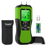 Wood Moisture Meter, Huepar Firewood Moisture Tester Pin-Type Wood Humidity Detector with 8 Modes Drywall Moisture Detector Professional Moisture Content Meter with Backlit LCD Display for Humidity