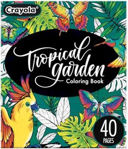 Crayola Tropical Garden Coloring Book, Adult Coloring Gift, 40 Pages