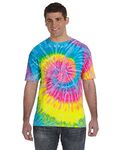 ‘Colortone’ Swirl unisex T-shirt, batik. - - Large