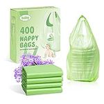 Biodegradable Nappy Sacks Baby Disposal Diaper Bag Eco-Friendly Diaper Sacks Easy Tie Handles For Travel, Baby Nappy Bag 400pcs