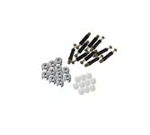 FURNEASER Minifix Set Furniture Board Cam Fitting and Pre-Inserted Nut Bolt Set | Cam Lock Screws and Nuts for Wardrobe Furniture Panel Connecting Hardware (10)