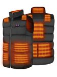 DR.PREPARE Heated Gilet, Unisex Heated Vest Body Warmer Vest for Mens Womens, USB Electric Jacket with 3 Heating Levels, 6 Heating Zones, Adjustable Size for Hiking, L-XL (Battery Pack Not Included)